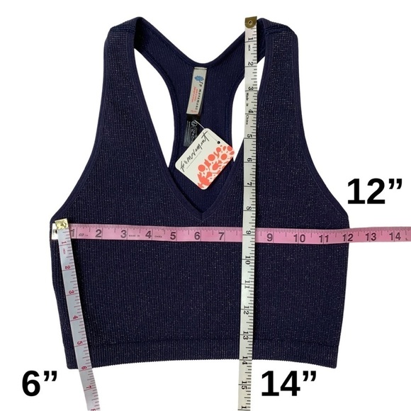 Free People FP Movement Lurex Free Throw Crop Racer Back Tank Top - Picture 9 of 15